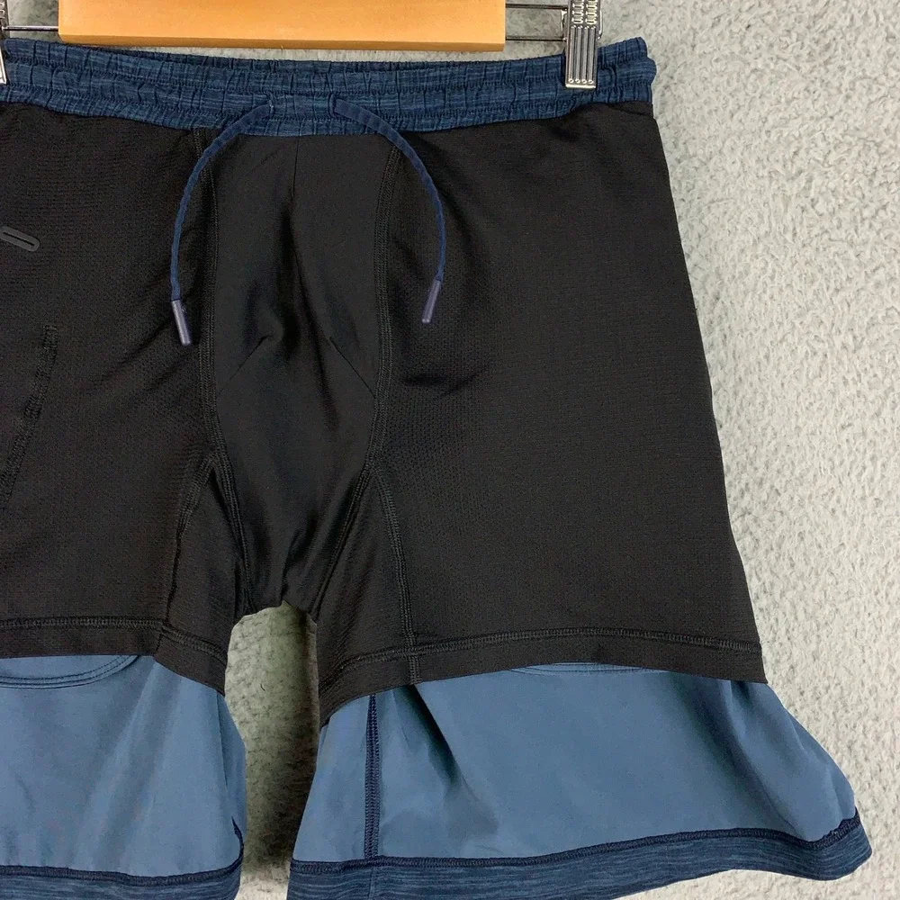 Lululemon Pace Breaker Shorts Mens Medium M Navy Athletic Running Liner 7 Inseam